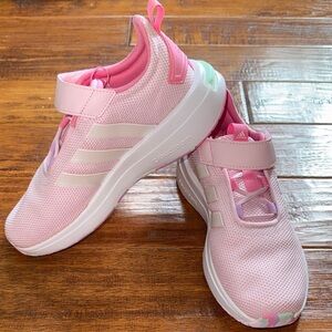 Adidas RACER TR23 Kids Light Pink Running Sneakers, size 2 youth